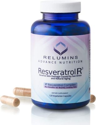 Relumins Resveratrol 600mg Supplement - High-Potency Antioxidant with Grape Seed Red Wine Extract - Supports Skin, Heart Health Immune System - 120 Vegan Capsules
