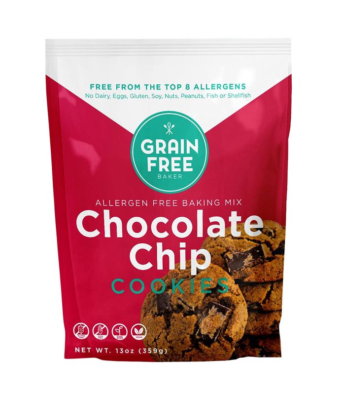 Chocolate Chip Cookie Baking Mix - Vegan Gluten Free - Low Carb - Top 8 allergen free - Healthy and Natural Ingredients - 13 Oz
