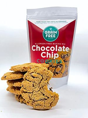 Chocolate Chip Cookie Baking Mix - Vegan Gluten Free - Low Carb - Top 8 allergen free - Healthy and Natural Ingredients - 13 Oz