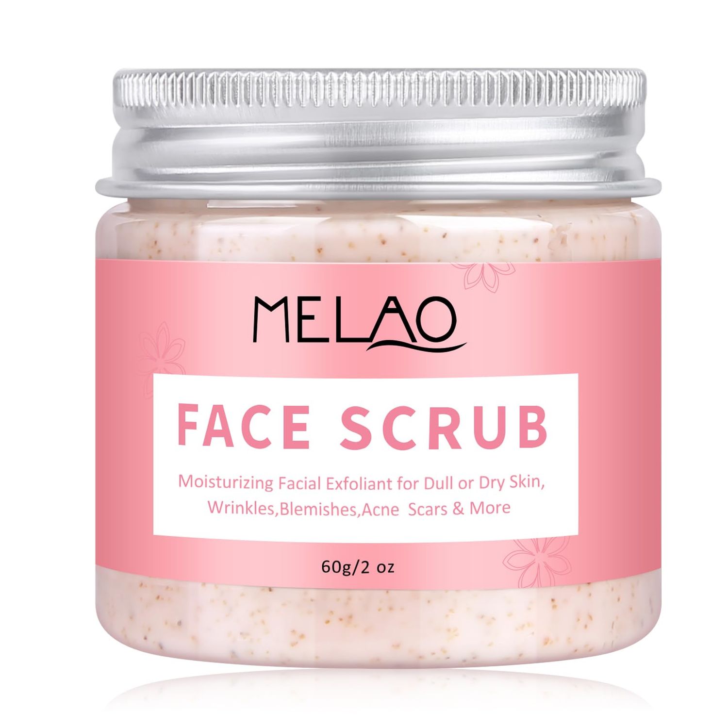 Natural Face Scrub with Shea Butter, Jojoba Oil, Retinol, Salicylic Acid, and Vitamin E - Gentle and Effective Exfoliation and Skin Renewal - 100 Vegan and Cruelty-Free - 60g