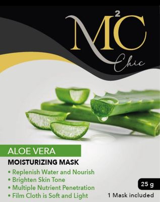 M2C CHIC Aloe Vera Facial Mask for Nourishing and Hydrating Skin, Packed whit Natural Fruit Ingredients