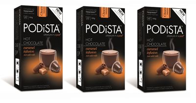 Hot Chocolate Nespresso Compatible Capsules Hot Cocoa Pods - Caramel Infusion - 3 Pack - 30 Pod Package