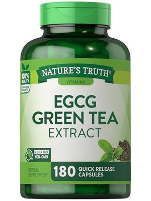 Nature&#39;s Truth EGCG Green Tea Extract Capsules 180 Pills Non-GMO Gluten Free Supplement