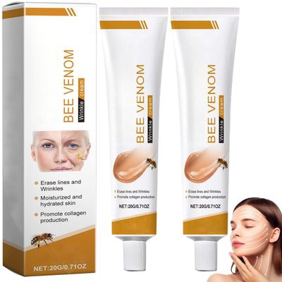 XSCQ 2PCS Bee Venom Wrinkle Removal Cream, Anti-Aging Bee Venom Face Cream Moisturiser, Repair Cream Lifting Recovery for All Skin Type