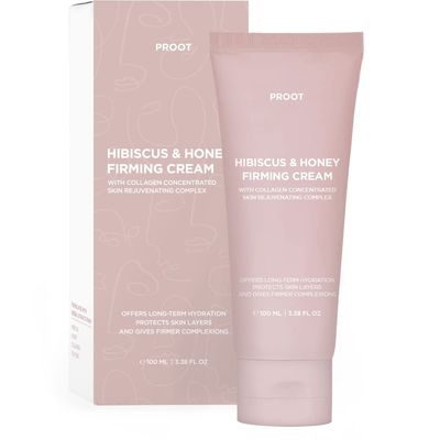 Hibiscus and Honey Firming Cream Concentrated Complex Lightweight Neck Firming Cream for Sensitive and All Skin Type Formulated with Collagen Centella Asiatica, and Other Natural Ingredients