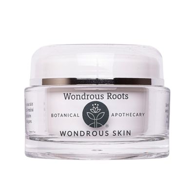 Wondrous Roots - Wondrous Skin - Handmade Botanical Skin Cream - For Dry Dull Complexions - Hydrates Nourishes - With Herbs Essential Oils - Holistic Anhydrous Formula - No Synthetics - 1.7oz