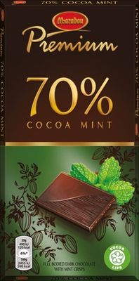 2 Bars x 100g of Marabou Premium Mint - Original - Swedish - Dark Chocolate - 70 Cocoa