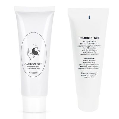 ANKROYU 80ml Carbon Creme Gel, Peeling Facial Cream for Blackhead Removal Skin Rejuvenation with Light Machine for Laser Skin Treatment Deep Cleansing