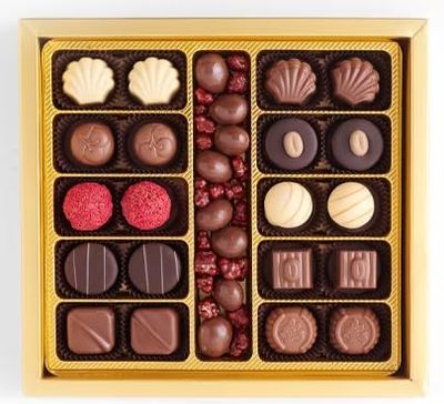 Artisanal Assorted Chocolate Gift Box for Mothers Day - Chocolate Truffles Candy in Elegant Holiday Packaging - Ideal Gift for Family, Friends Special Occasions (28 Pieces)