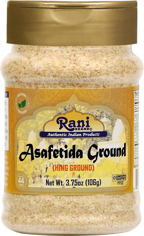 Rani Asafetida (Hing) Ground 3.75oz (106g) PET Jar All Natural Salt Free Vegan Non-GMO Asafoetida Indian Spice Best for Onion Garlic Substitute