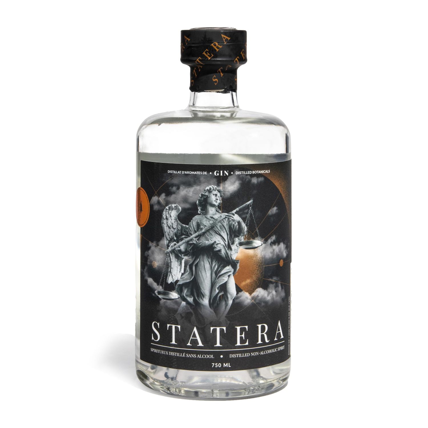 Statera - Non Alcoholic Spirits With Electrolytes - Distilled With Gin Botanicals - Sugar Free Calorie Free - Handcrafted for Delicious Responsible Alcohol Free Cocktails - 26 Fl Oz
