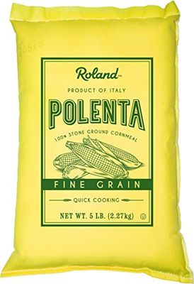 Roland Foods Fine Grain Yellow Polenta From Italy, Specialty Imported Food, 5 Pound Bag, Pack of 1