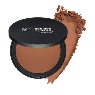 IT Cosmetics Bye Bye Pores Pressed Finishing Powder - Universal Deep Shade - Contains Anti-Aging Peptides, Hydrolyzed Collagen Antioxidants - 0.31 oz