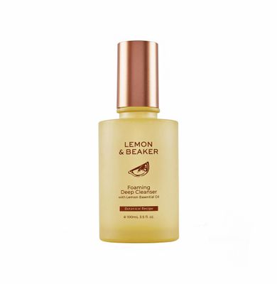 Foaming Lemon Facial Cleanser Skin Care - Hydrating, Pore Minimizer, Acne Control Treatment - Anti Aging, Deep Gentle Face Wash with Lemon Peel Oil Ceramides - All Skin Types - Vegan, 3.5 fl oz