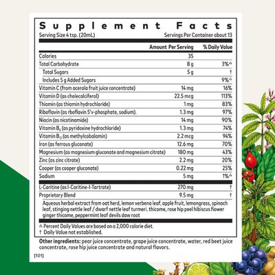 Floradix Iron Sport Liquid Mineral Vitamin Formula - Daily Vitamin for Nutritional Energy Support - Sports Nutrition with Iron, B Vitamins More - Vegan Non-GMO - 8.5 fl oz