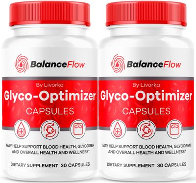 (2 Pack) Balance Flow Glyco Optimizer, Balance Flow, Balance Flow Glycol Optimizer Supplement, BalanceFlow Support Capsules, Balance Flow Blood Support Advanced Formula, 60 Capsules for 2 Months