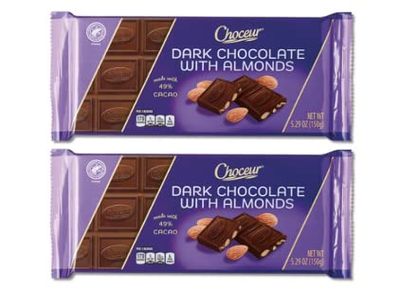 Choceur Dark Chocolate with Almonds Gourmet Chocolatier 5.29 oz made with 49 Cacao (2)