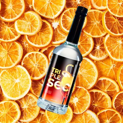Triple Sec Syrup Non-Alcoholic (1 Liter) Sweet Citrus Orange Bitters Flavor, Great for Cocktails, Mocktails Liquor Pourer Dispenser Bundle
