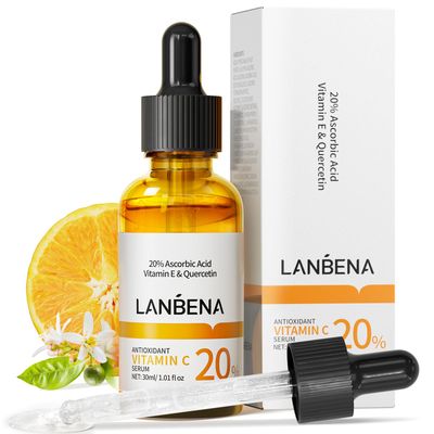 20 Vitamin C Serum For Face, 30 ML 1 Fl, Brightening Skin, Dark Spot Remover, Reduce Wrinkle, Anti Aging Glowing Serum, Facial Moisturizer with Niacinamide, Vitamin E, Hyaluronic Acid