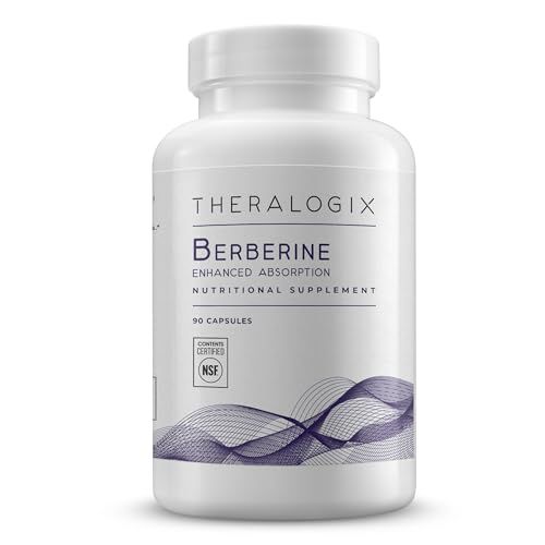 Theralogix Berberine Enhanced Absorption - 90-Day Supply - Made with Berberine Phytosome to Help Support Healthy Metabolism Hormone Balance - NSF Certified - 90 Capsules