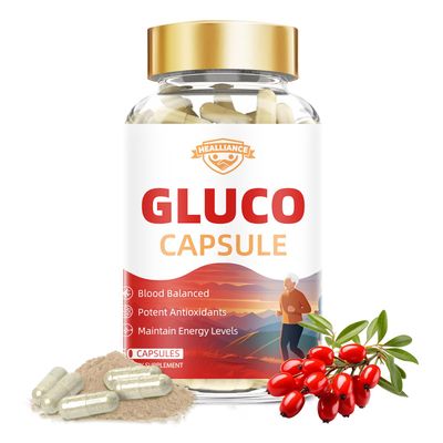 Gluco Blood Balance Capsule - Natural Healthy Glucose Supplement Gluco Revive Capsules for Support Metabolism Antioxidants and Maintain Energy with Berberine Bitter Melon Cinnamon (60 Capsules)
