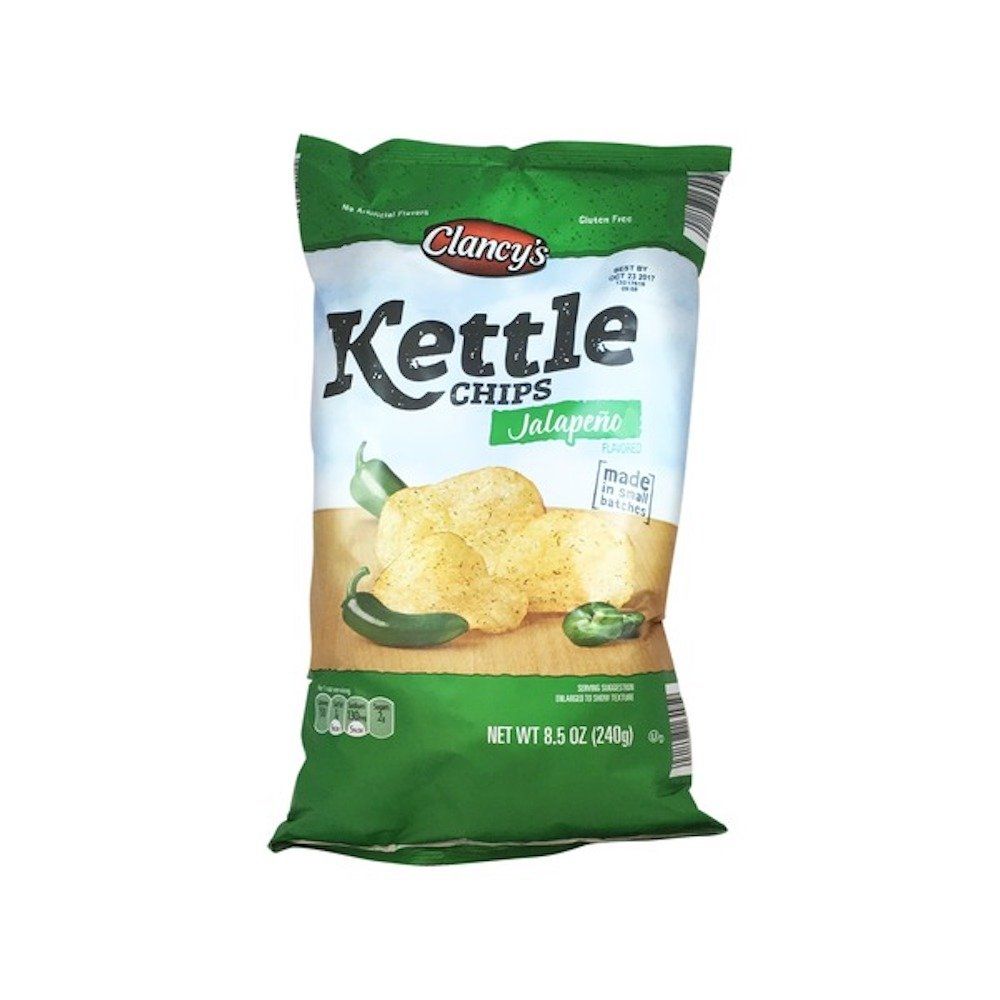 Aldi CLANCY&#39;S Kettle Cooked Potato ChipsGluten Free8.5oz bag (Jalape o, 2 Pack)
