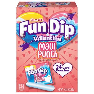 Fun Dip Valentine&#39;s Maui Punch 24 Count, 10.32 Ounce Pouches in Box