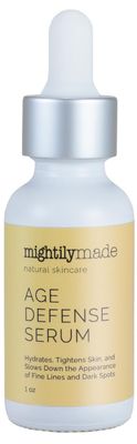 Mightily Made Age Defense Face Serum, 100 Natural Oils, Anti-Aging, Reduce Wrinkles, Fine Lines, Dark Spots, and Tighten Skin,1 fl oz