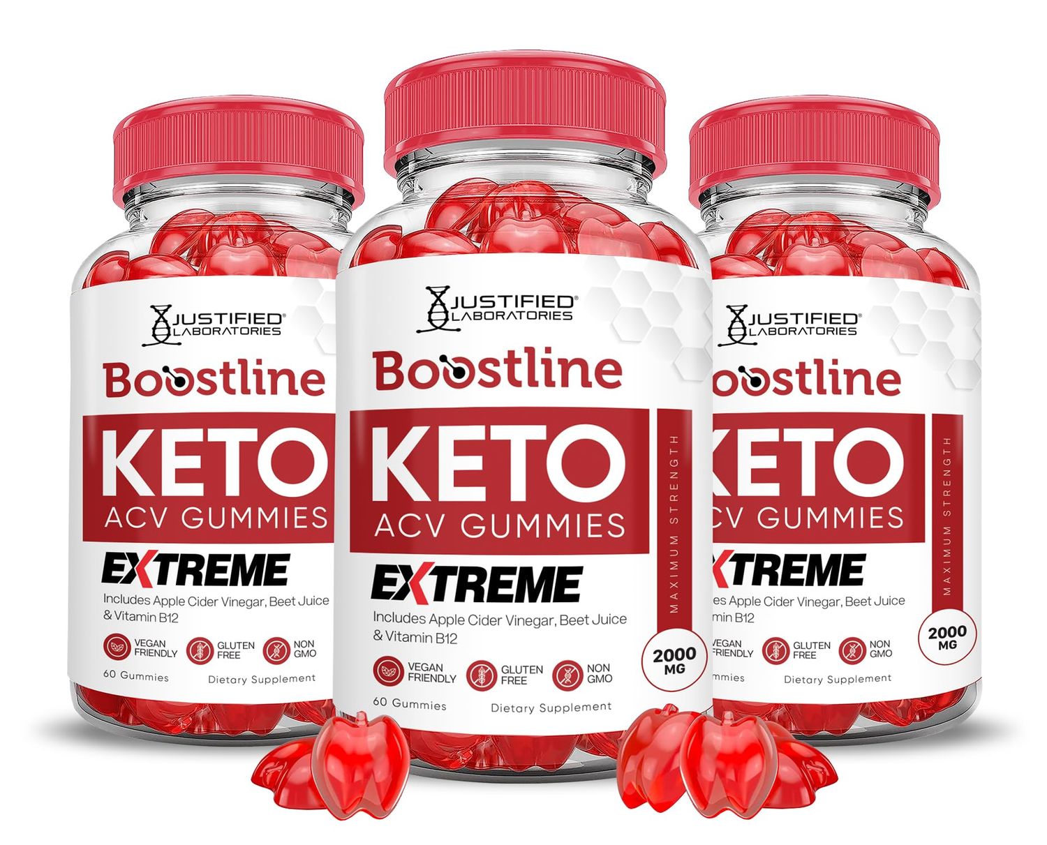 (3 Pack) Boostline Keto ACV Gummies Extreme 2000MG Boost Line Keto Gummies Apple Cider Vinegar Formulated with Pomegranate Beet Juice Powder B12 Vegan Non GMO 180 Gummys