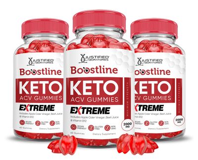 (3 Pack) Boostline Keto ACV Gummies Extreme 2000MG Boost Line Keto Gummies Apple Cider Vinegar Formulated with Pomegranate Beet Juice Powder B12 Vegan Non GMO 180 Gummys