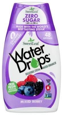 SweetLeaf Water Flavoring Drops- Stevia Water Enhancer, Sugar Free, Zero Calorie Water Additive for Flavor, Contains Monk Fruit Extract, Gluten Free, Keto Friendly- Mixed Berry, 1.62 Fl Oz (Pack of 1)