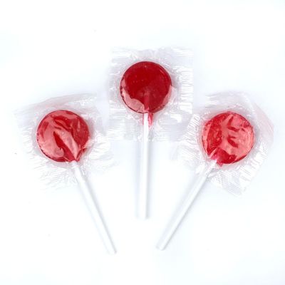 130 Pcs Red Lollipops Cherry Candy