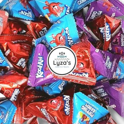 Kool Aid Popping Candies - Fizzy Fruit Candy - Tropical Punch, Cherry, Grape Flavors - 80 Count Gift Bag by Lyza&#39;s Sweets Treats