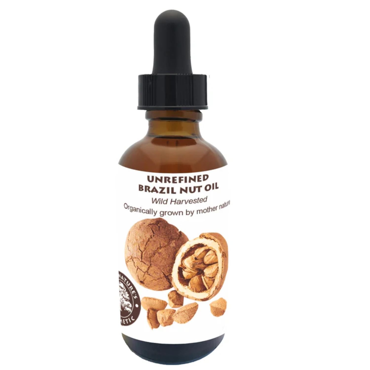 Best Nature&#39;s Cosmetics Virgin Organic Brazil Nut Oil, Hydrating Moisturizer for Skin Hair, Cold-Pressed, Anti-Aging, Restores Radiance, Non-Greasy for Face Body, Controls Frizz 2 Fl Oz - 60 ml