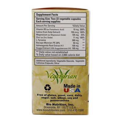 Bio Nutrition Thyroid Wellness 60 Veg Caps