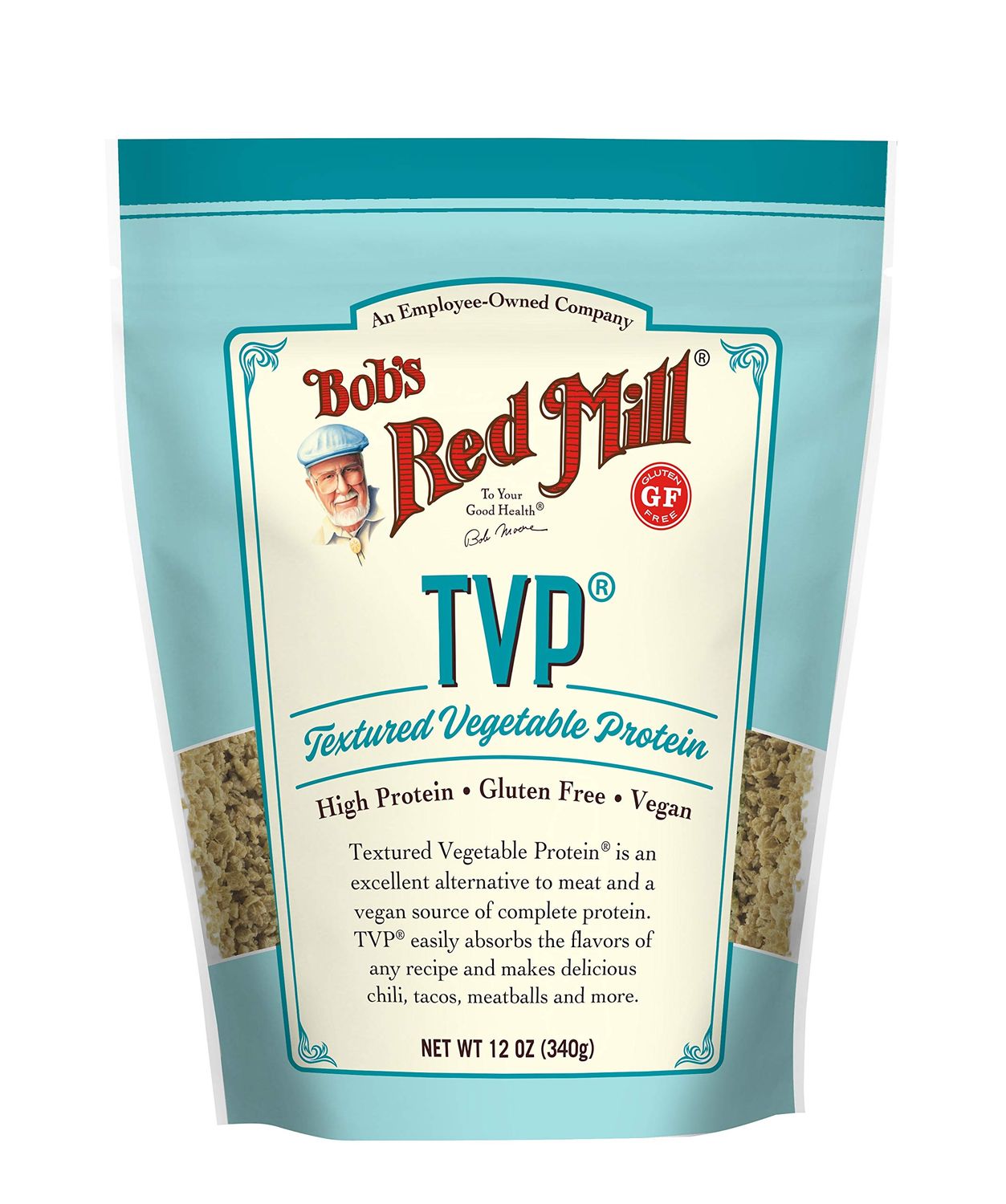 Bob&#39;s Red Mill TVP, 12oz (Pack of 4) - Vegan, Made in USA, Unflavored, Kosher