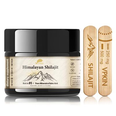 Shilajit Resin Pure Himalayan Natural Organic Shilajit Supplement with Fluvic Acid and 85 Trace Minerals for Energy,Immune Metabolism Support,60 Grams