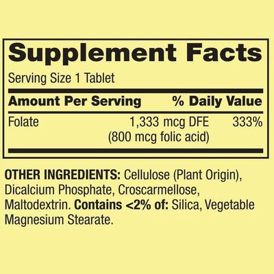 jogi Folate Dietary Supplement, 1,333 mcg,Bottle of 400 Tablets 400 Count