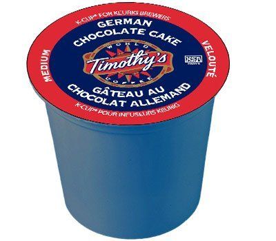 Timothy&#39;s World Coffee German Chocolate Cake for Keurig Brewers 24 K-Cups (4 Pack)