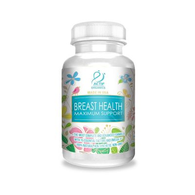 ACTIF Breast Health Maximum Support with 15 Advanced Factors and Omega-3 - Non GMO, Made in USA, 90 Count