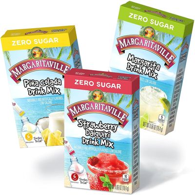 Margaritaville Singles to Go Drink Mix Variety Pack - 4 Margarita, 4 Pina Colada 4 Strawberry Daiquiri (12) Boxes Total