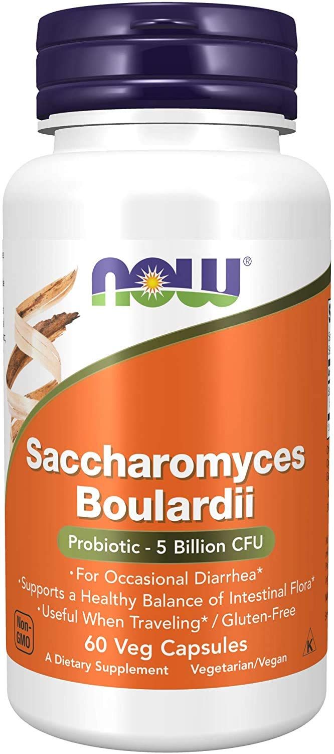 Now Foods Saccharomyces Boulardii Veg Capsules, 120 Count