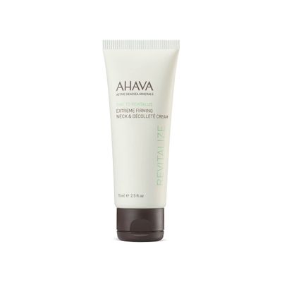 AHAVA Time To Revitalize Extreme Firming Neck D collet Cream - Promotes Firmness, Nourishes Softens, Reduce Signs of Aging, includes Osmoter, Resveratrol, Goji Berry Matrixyl 3000, 2.5 Fl.Oz