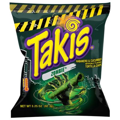 Takis Zombie Habanero Cucumber Artificially Flavored Tortilla Chips, 3.25 oz 92.4g