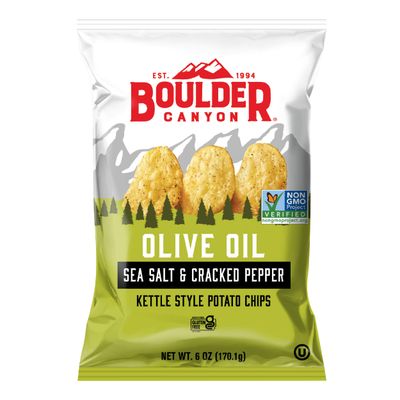 Boulder Canyon Kettle Cooked Potato Chips, 6 Ounce (Pack of 12)
