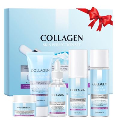 Skin Care Gift Set For Women, Valentine&#39;s Day Gifts, Anti Aging Skin Care Set With Collagen, Best Daily Hydrating Skin Care Kit, Beauty Gift Set, Skin Care Routine Kit For Women, Facial Self Care Kit