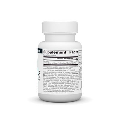 Source Naturals Coenzymated B-6 25mg P-5 Pyridoxal-5 Phosphate Fast-Acting, Quick Dissolve Vitamin Supports Amino Acid Metabolism - 60 Lozenges