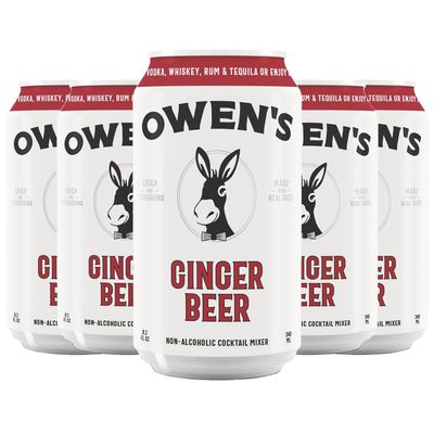 Owen s Craft Mixers Ginger Beer 5 Pack Handcrafted in the USA with Premium Ingredients Vegan Gluten-Free Soda Mocktail and Cocktail Mixer