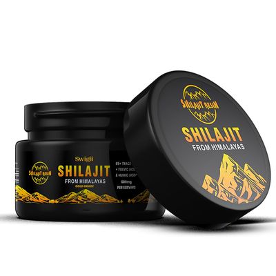Gold Grade Shilajit Resin with Fulvic Acid 85 Trace Minerals Humic Acid,Original Himalayan Sun Dried Organic Premium Shilajit Resin,Boost Metabolism Immune System Support 30g