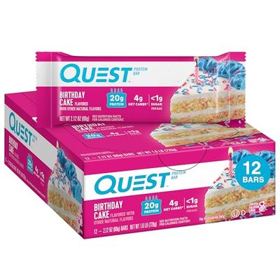 Quest Protein Bar - Birthday Cake (12 Bars)